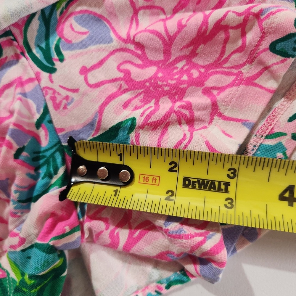 Lilly Pulitzer Lana Skort romper Pink Blossom Try Your Zest Sz M Off Shoulder - Picture 7 of 10